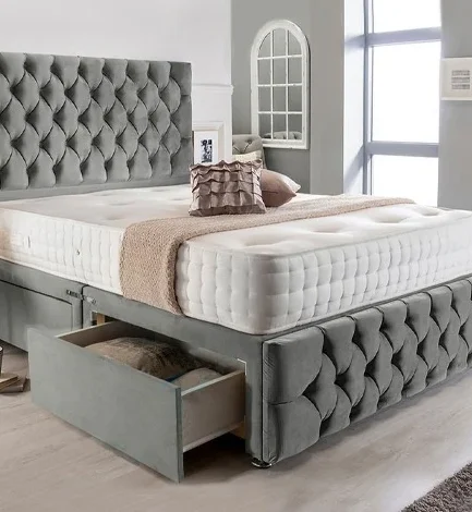 Button Tufted Divan Bed